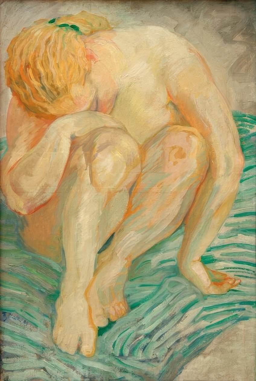Badanie nagości (Akt kobiecy) autorstwa Franz Marc