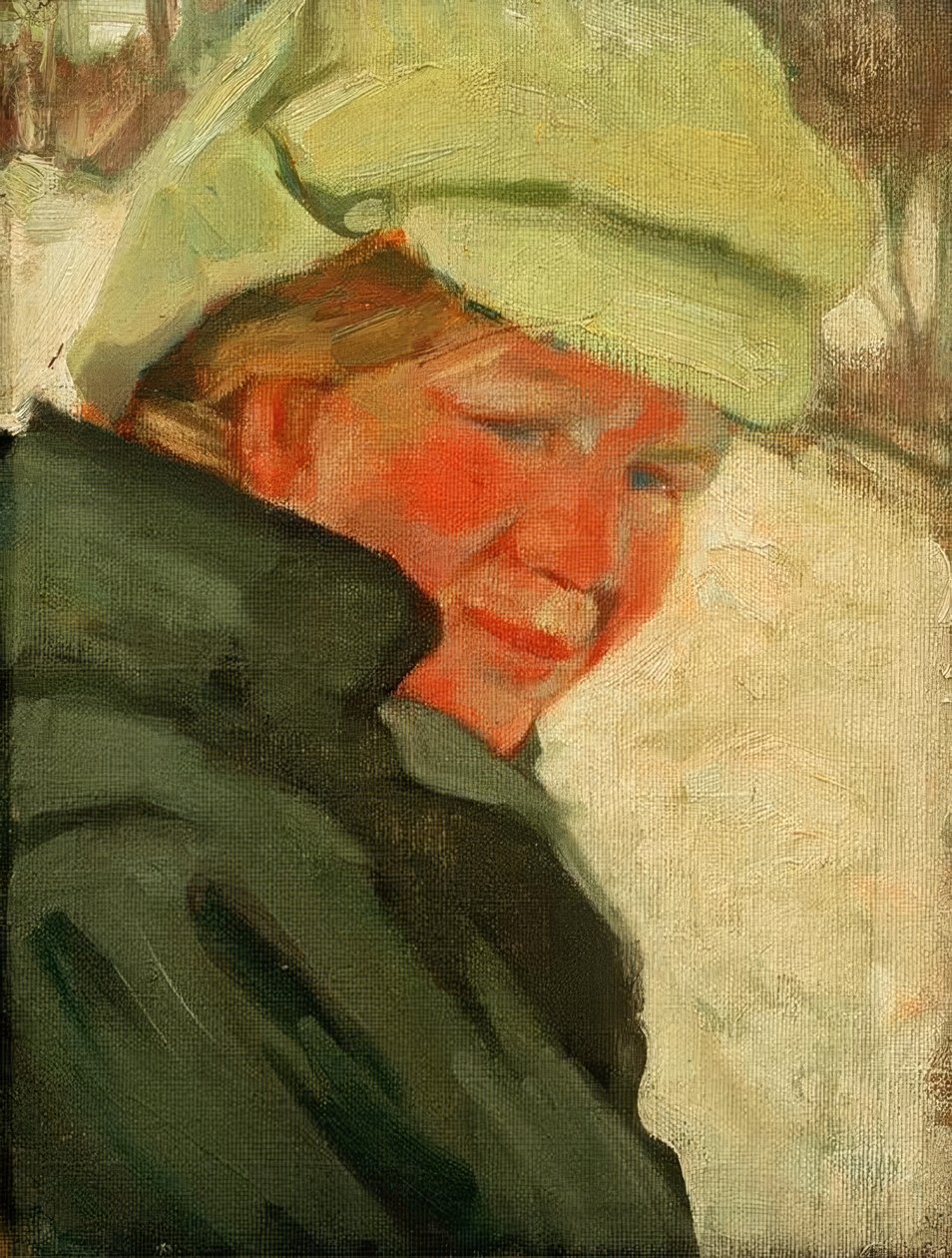 Portret Marii Franck z białą czapką autorstwa Franz Marc