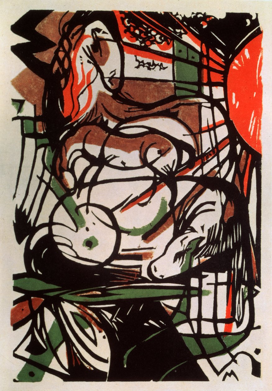 Narodziny źrebaka, 1913 autorstwa Franz Marc