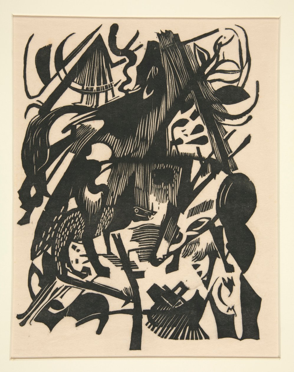 Narodziny wilków. autorstwa Franz Marc