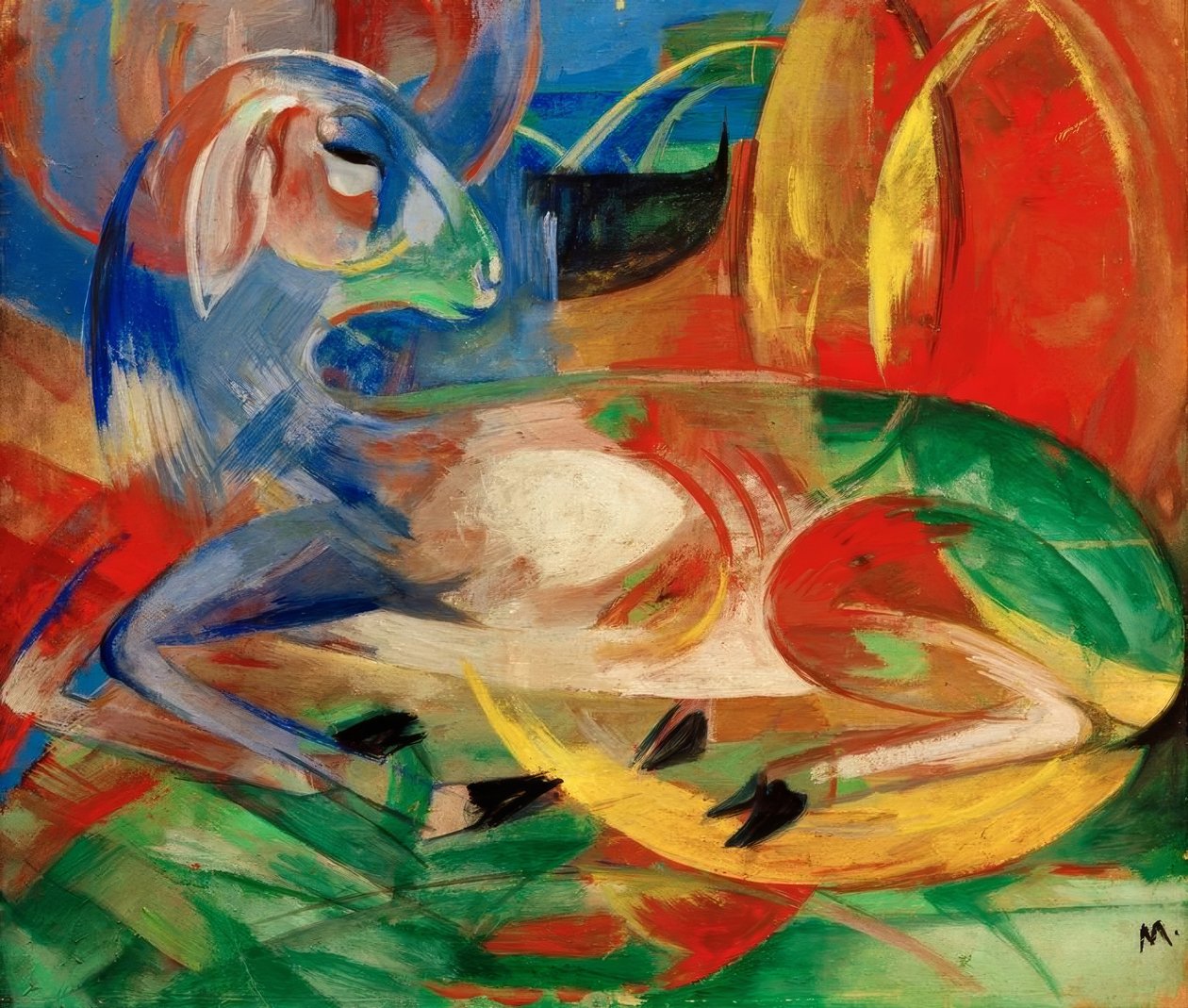 Niebieska jagnięcina autorstwa Franz Marc