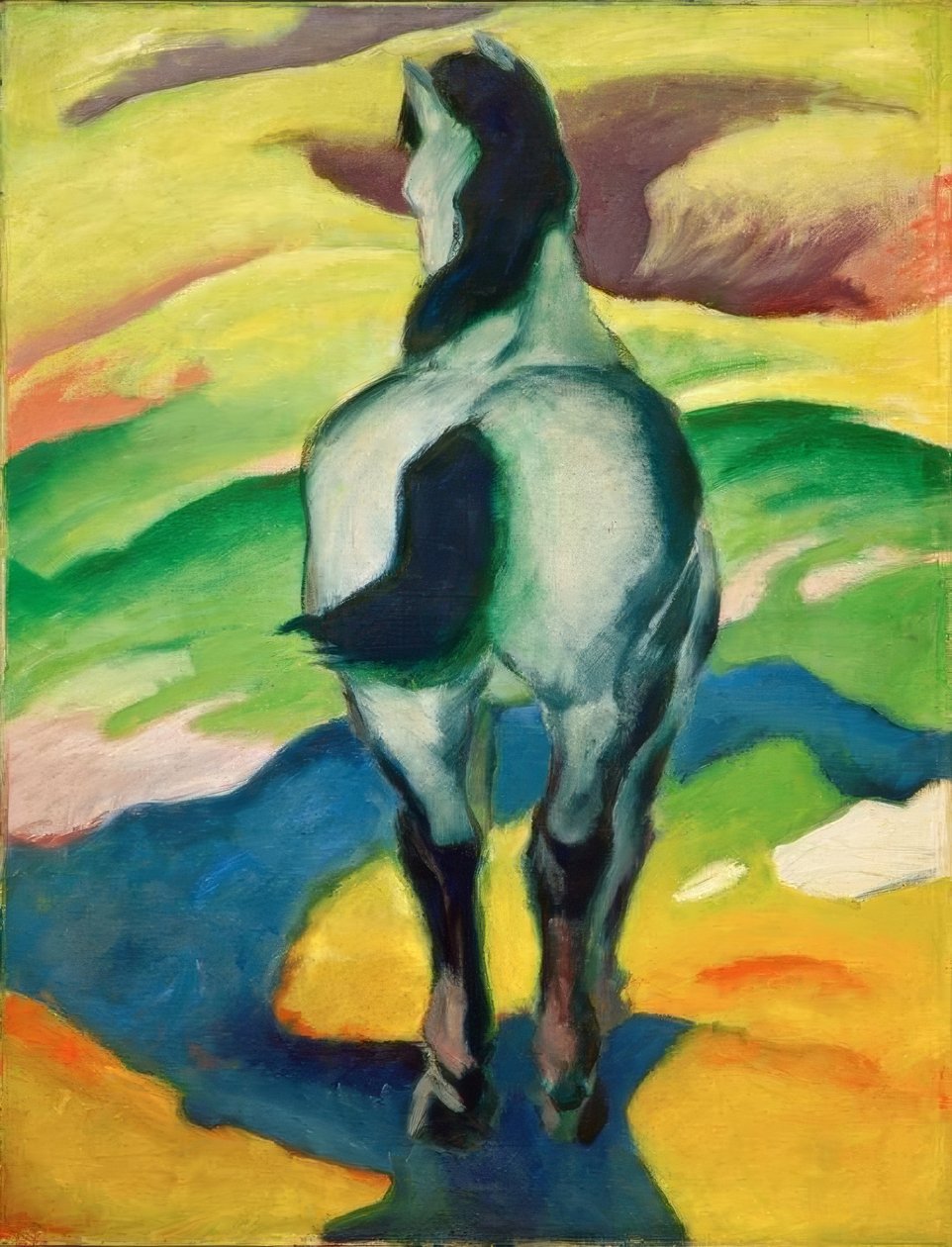 Niebieski koń II autorstwa Franz Marc