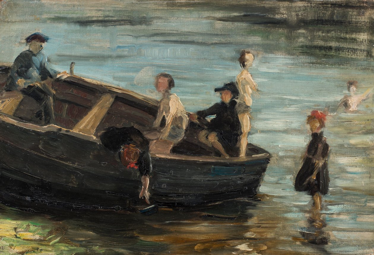 Dzieci w łodzi autorstwa Franz Marc
