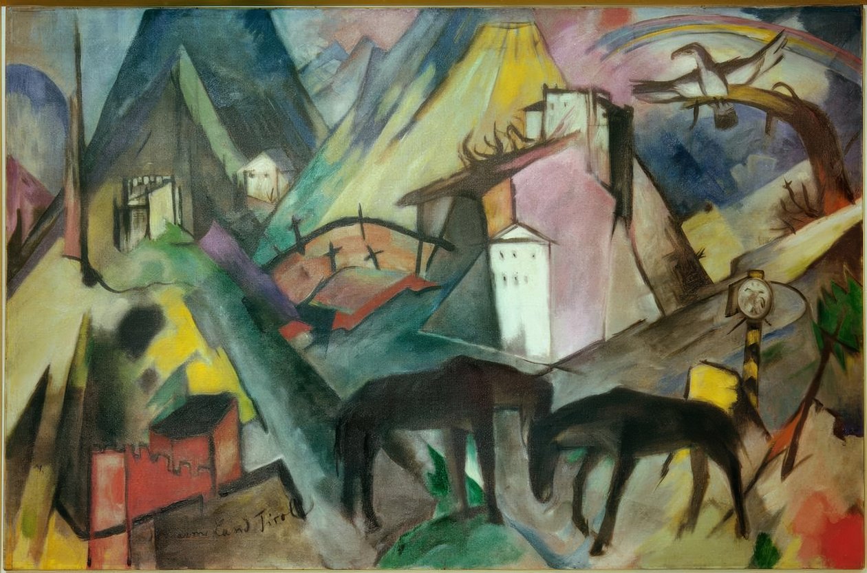 Biedny stan Tyrolu autorstwa Franz Marc
