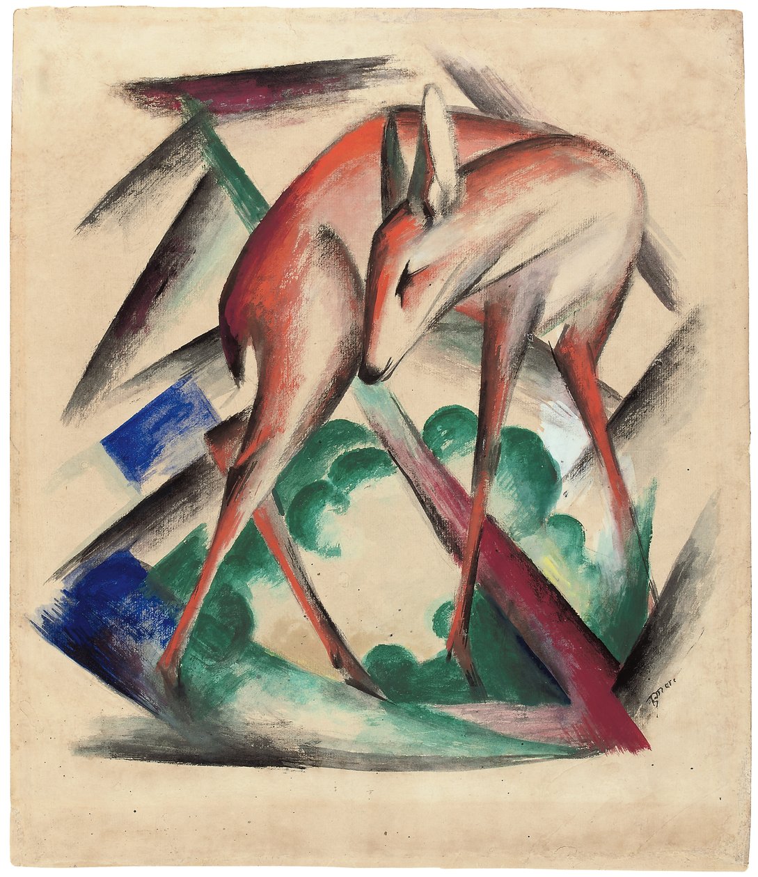 Jeleń, 1912 autorstwa Franz Marc