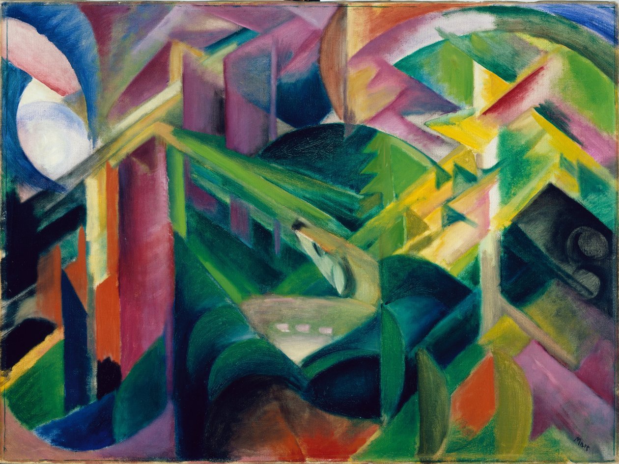 Jeleń w przyklasztornym ogrodzie autorstwa Franz Marc
