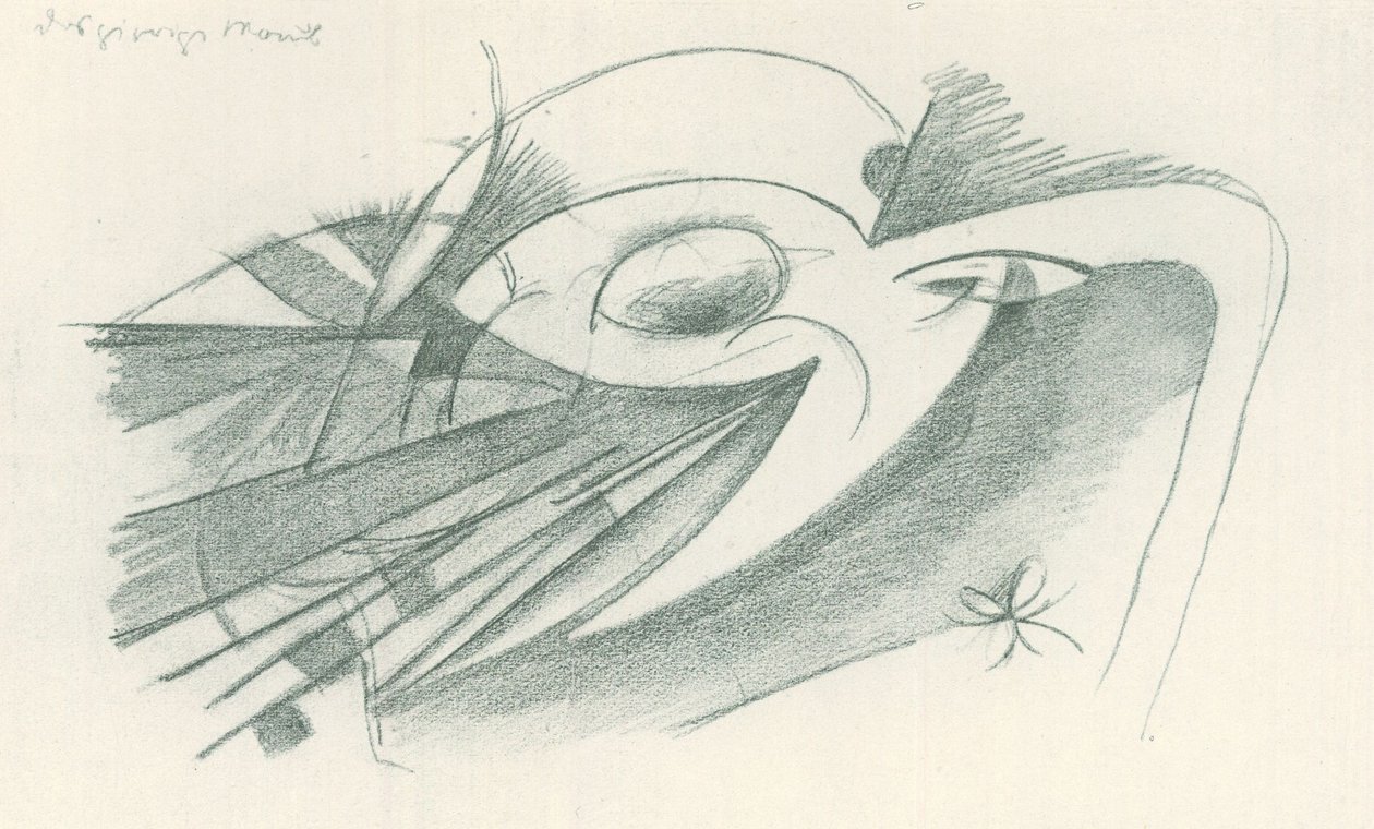 Chciwy księżyc autorstwa Franz Marc