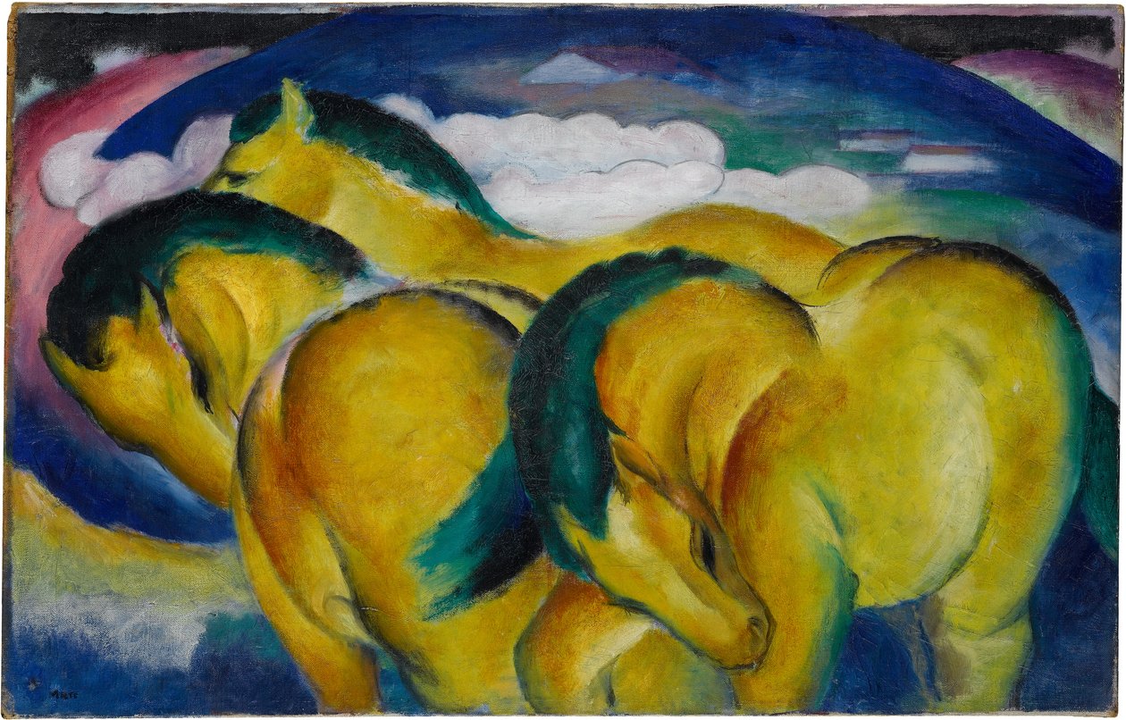 Małe żółte konie autorstwa Franz Marc