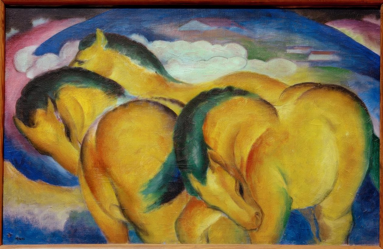 Małe żółte konie autorstwa Franz Marc