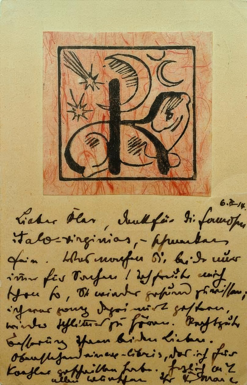 Ekslibris Bernhard Koehler autorstwa Franz Marc