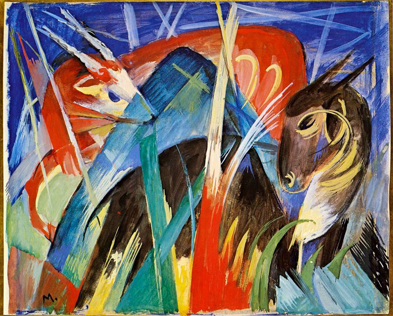 Bajkowe zwierzęta autorstwa Franz Marc