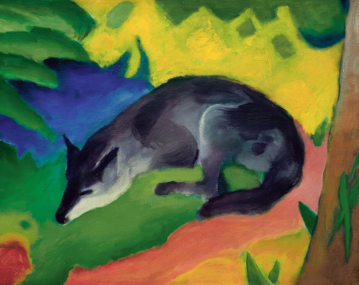 Lis (Lis niebiesko-czarny) autorstwa Franz Marc
