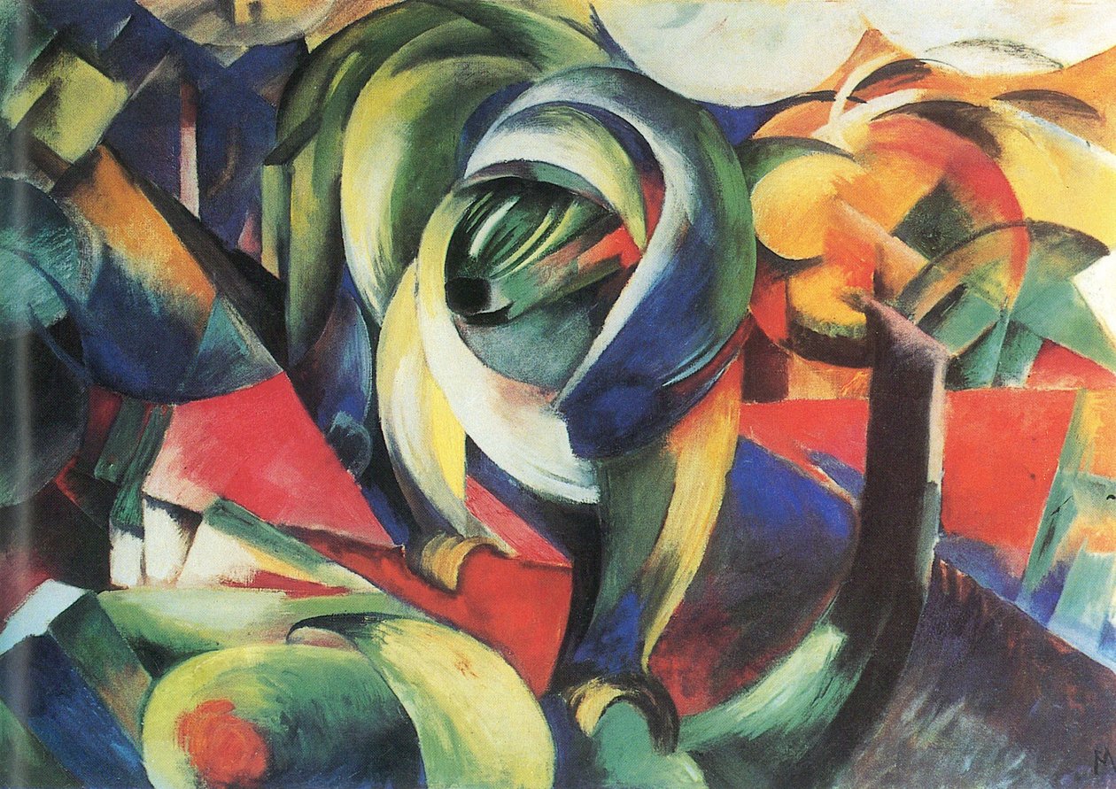 Niemiecki: Der Mandrill Mandryl autorstwa Franz Marc