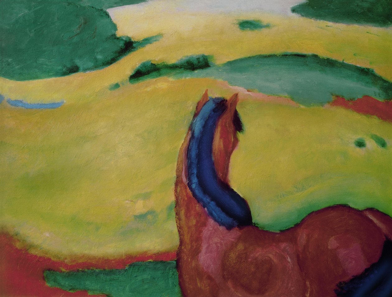 Koń w krajobrazie, 1910 autorstwa Franz Marc