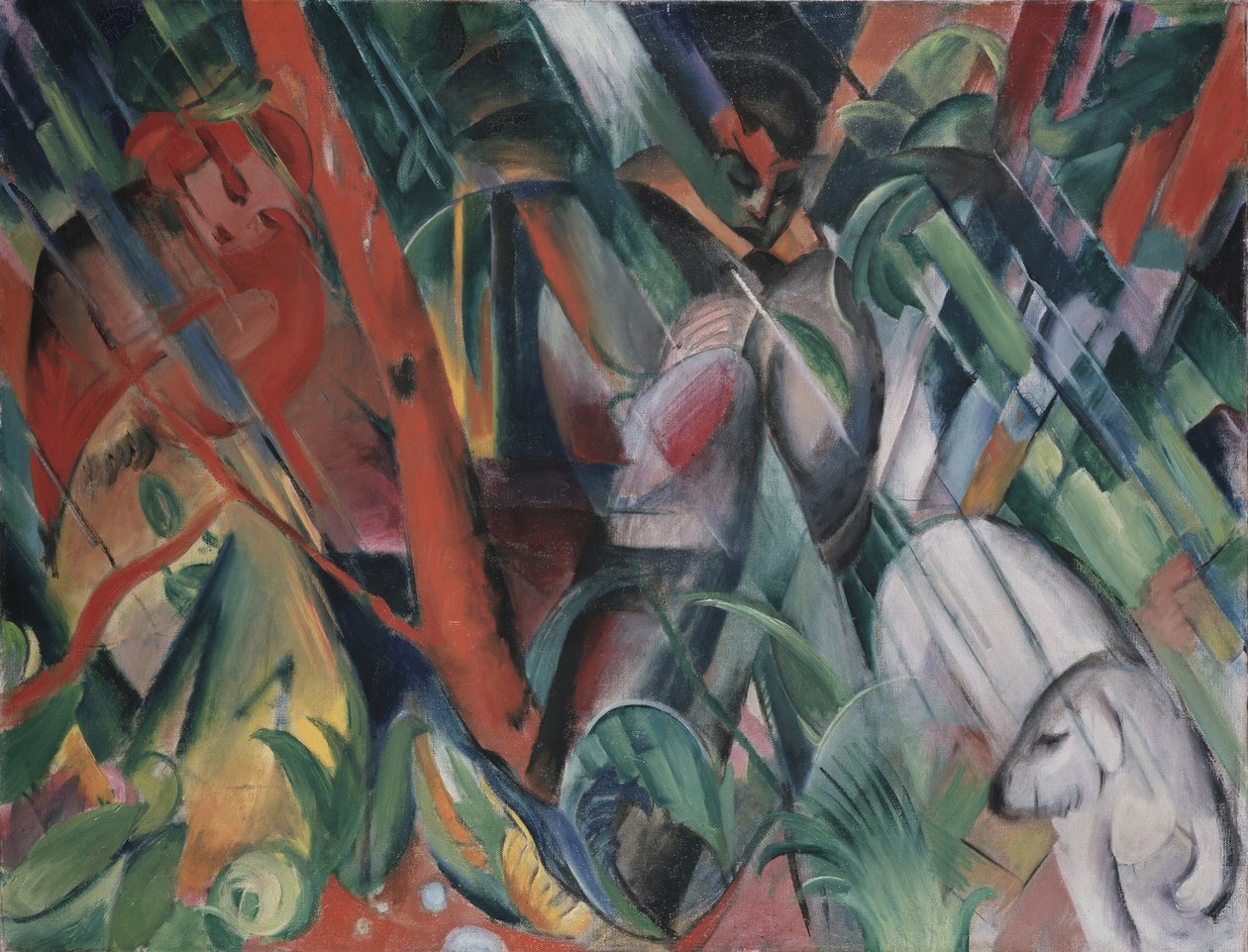W deszczu, 1912 autorstwa Franz Marc