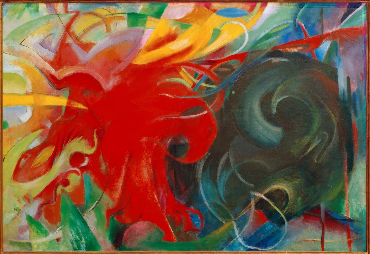 Walczące kształty (abstrakcyjne kształty I) autorstwa Franz Marc