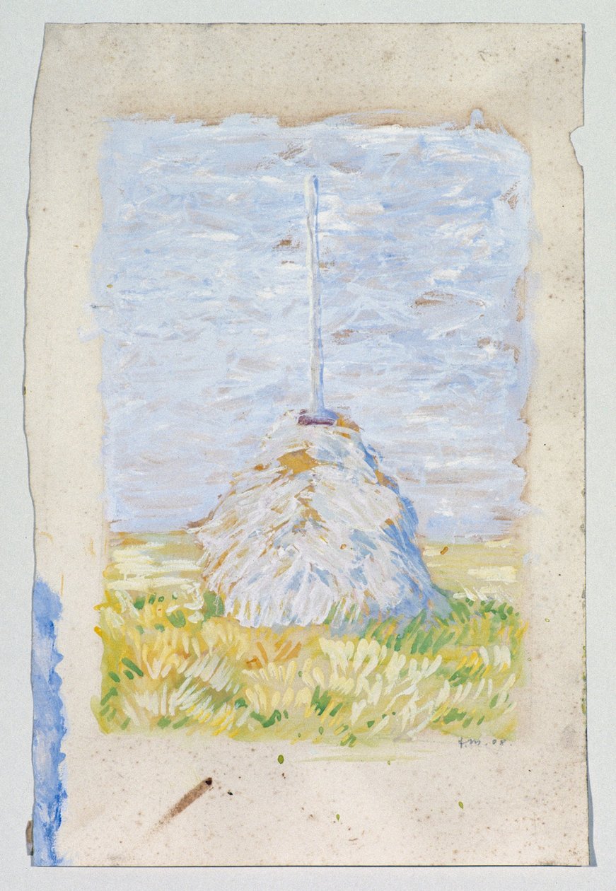 Mały przysiad trzcinowy w pobliżu Brunnenbach autorstwa Franz Marc