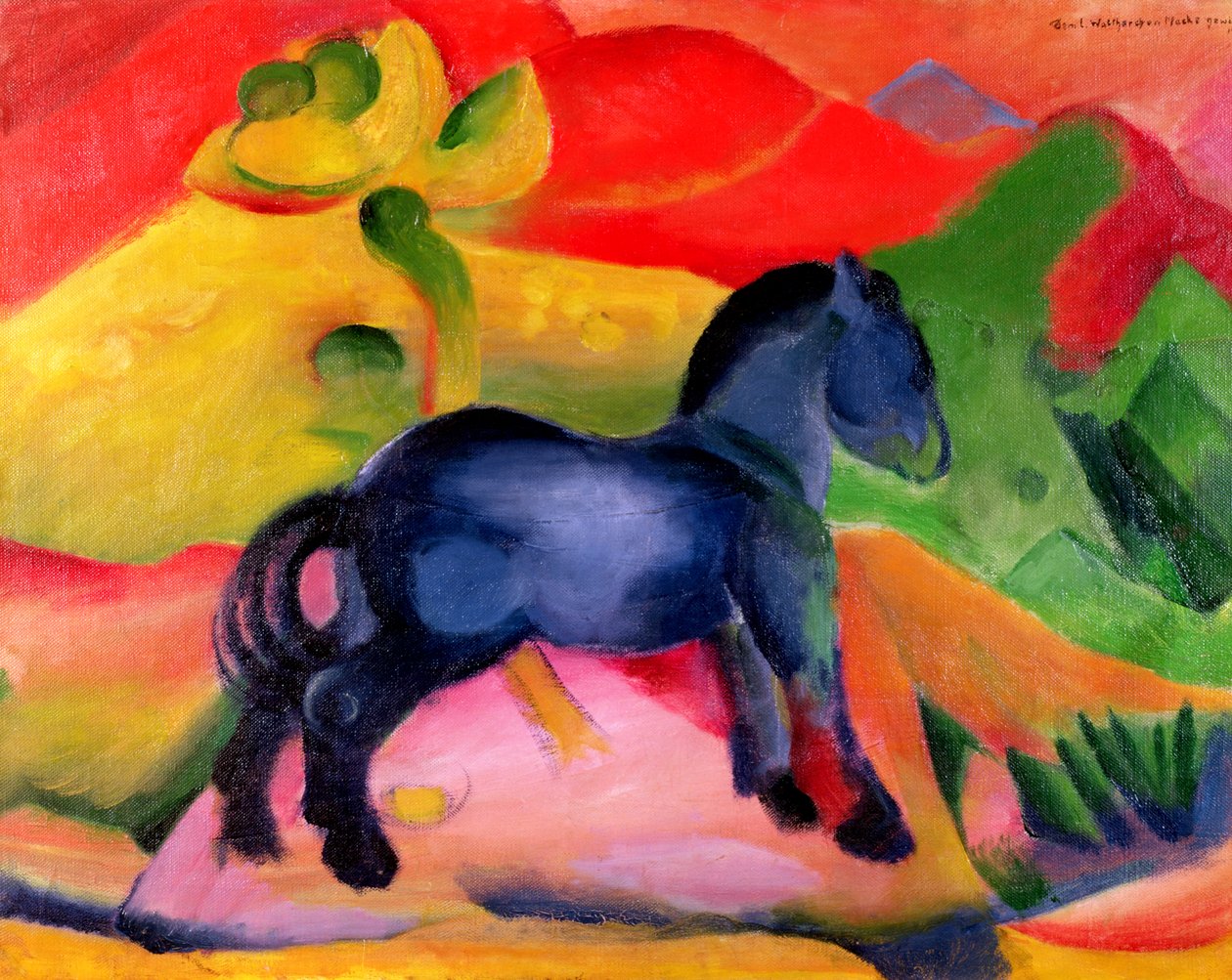 Mały niebieski koń, 1912 autorstwa Franz Marc