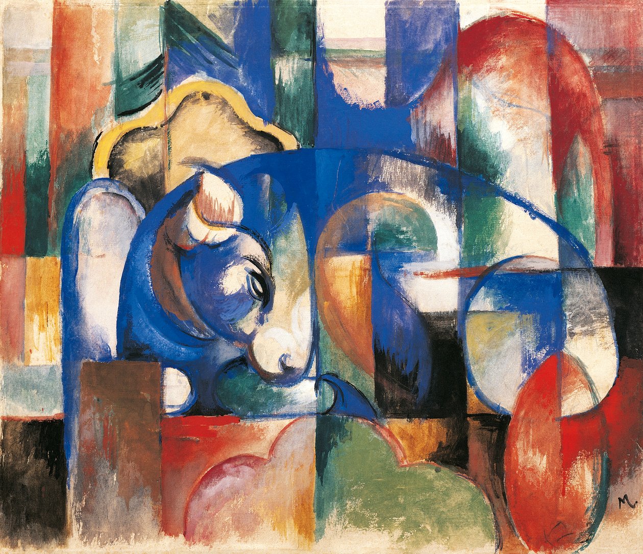 Kłamliwe Byki autorstwa Franz Marc