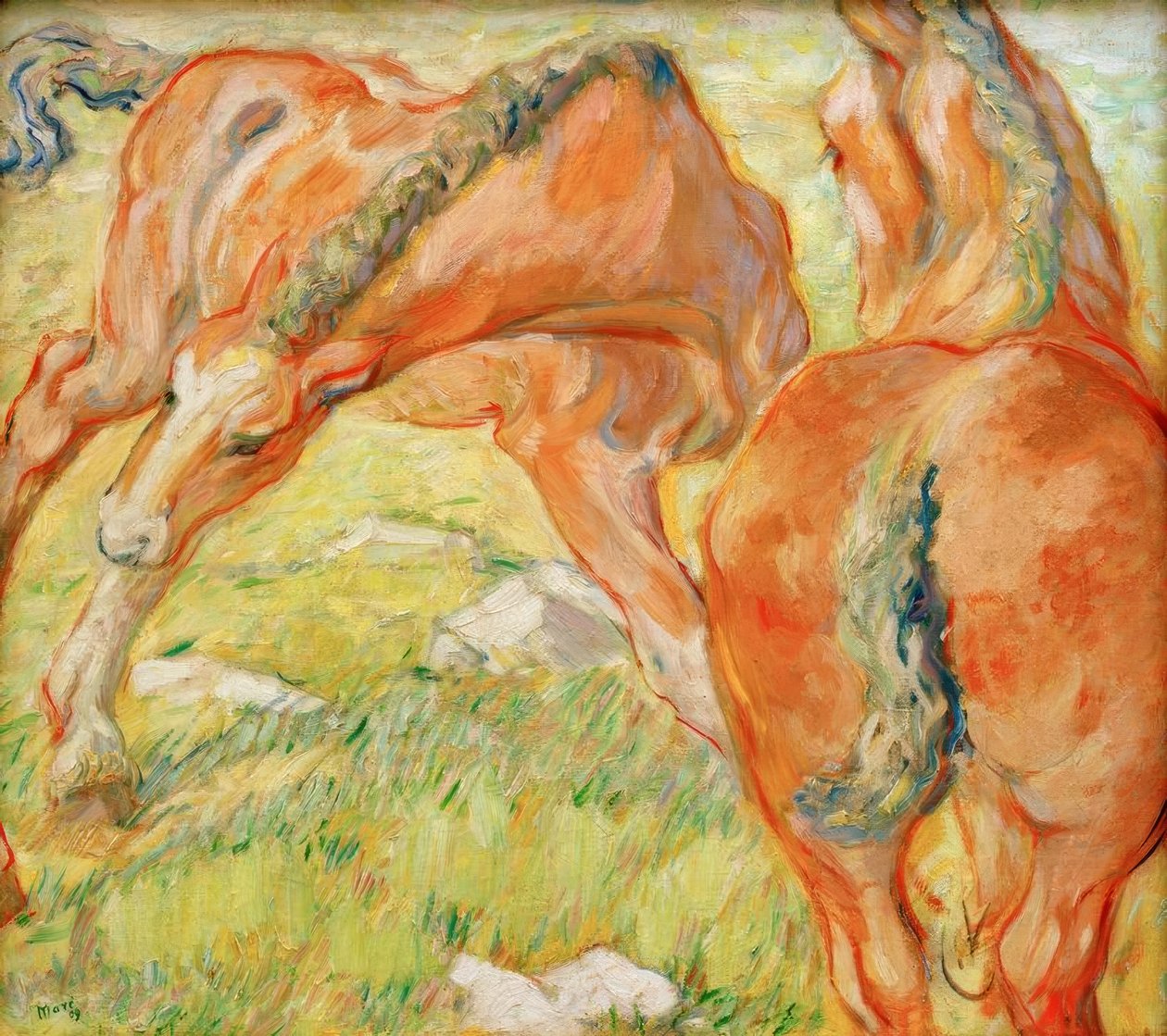 Matka konia i źrebię autorstwa Franz Marc