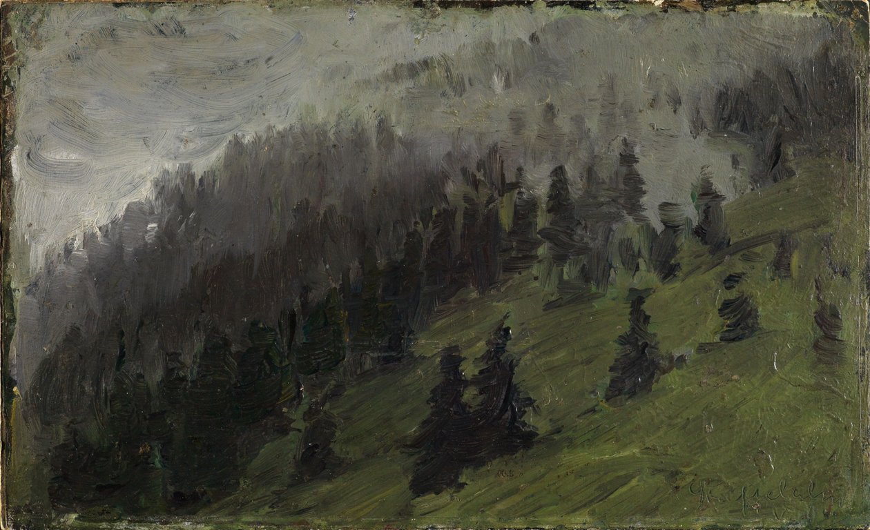 Mgła między jodłami autorstwa Franz Marc