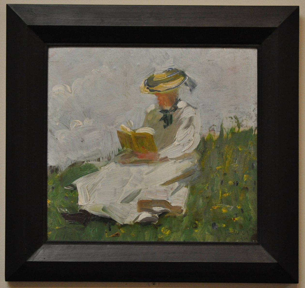 Czytająca kobieta w zieleni autorstwa Franz Marc