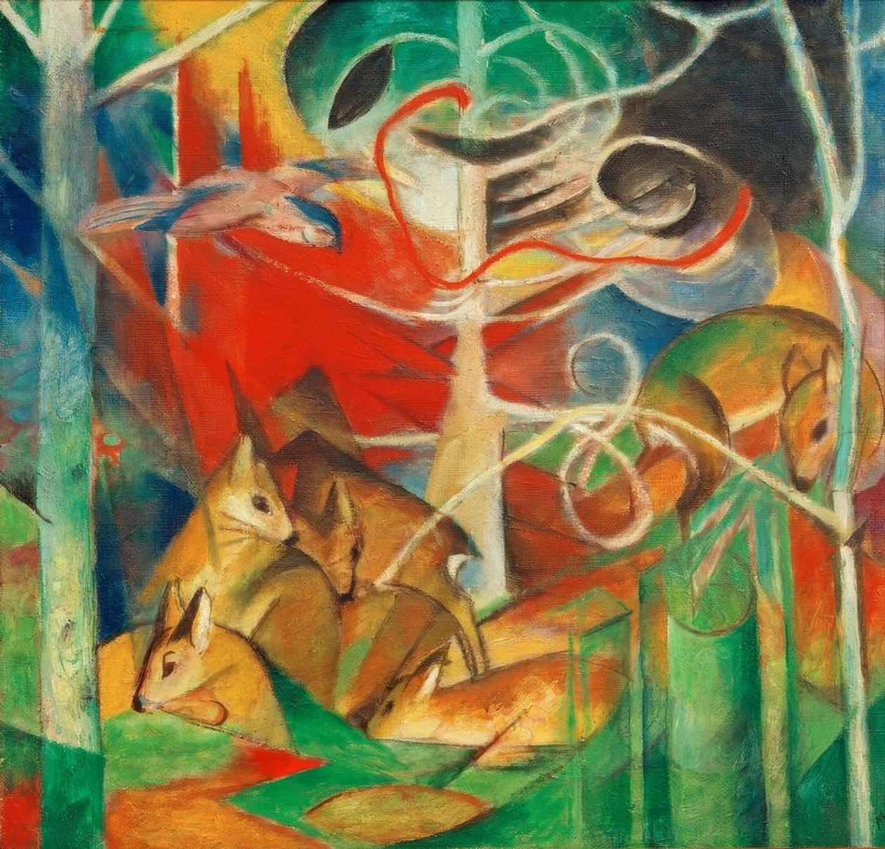 Jeleń w lesie I autorstwa Franz Marc