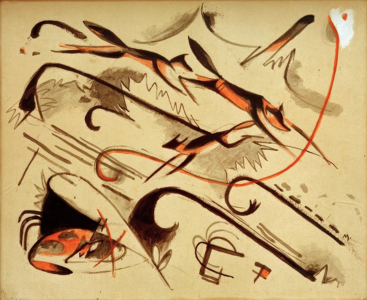 Scherzo (grające lisy) autorstwa Franz Marc