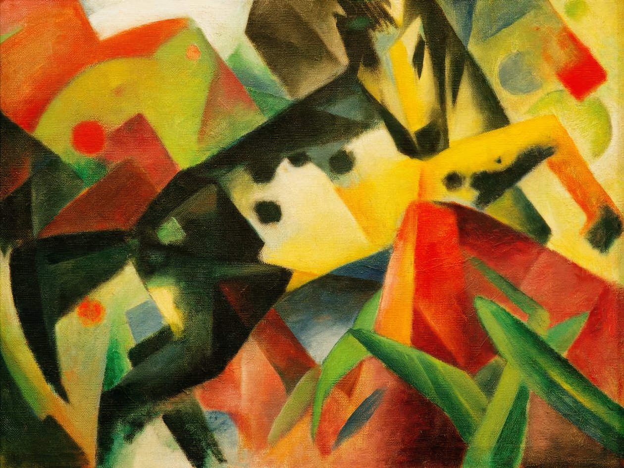 Skaczący koń autorstwa Franz Marc
