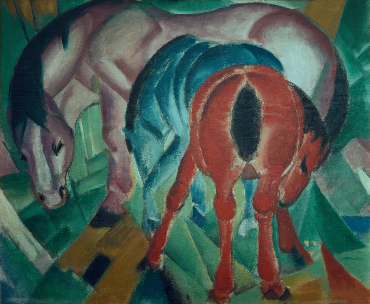 Klacz ze źrebakiem autorstwa Franz Marc