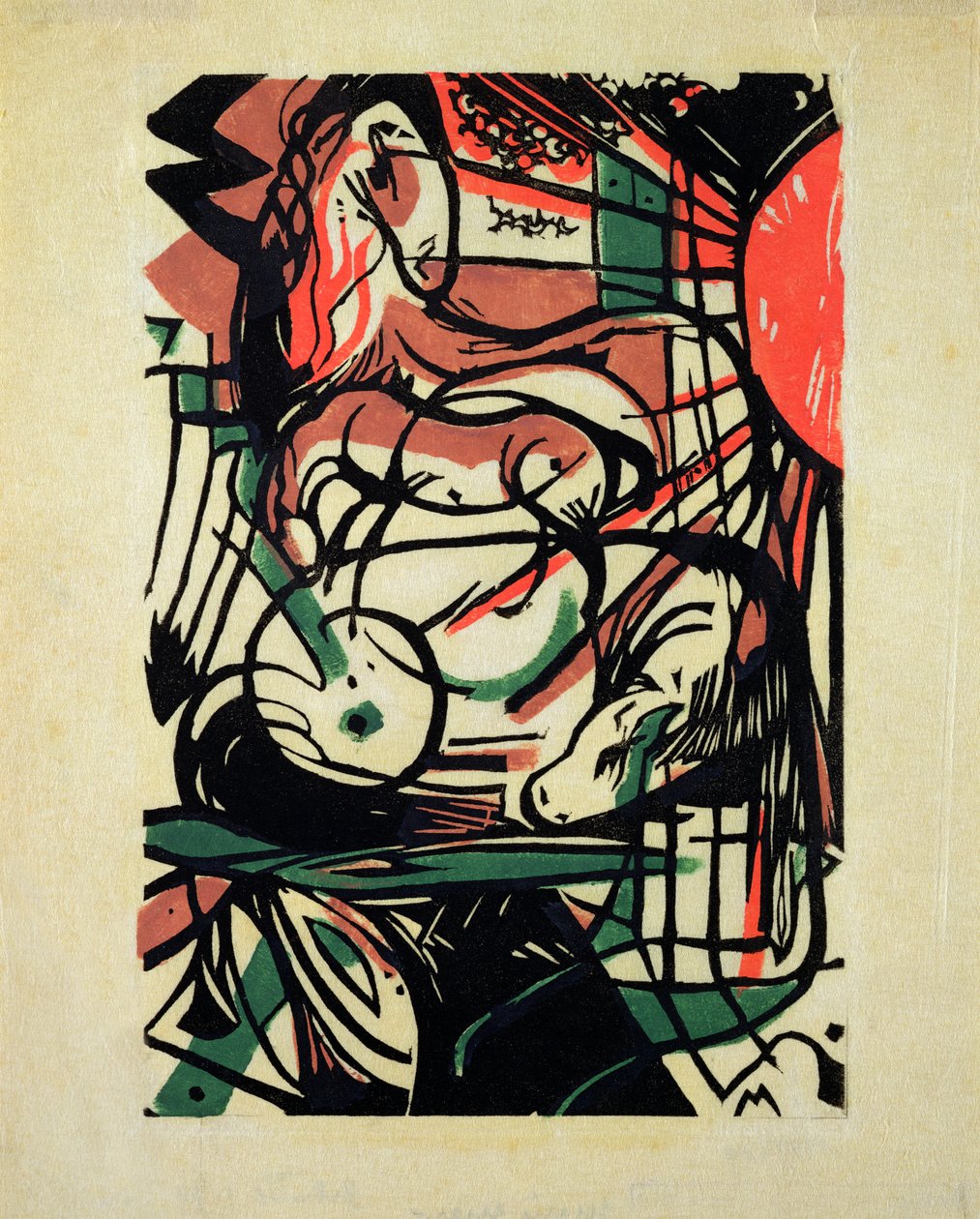 Narodziny Konia, 1913 autorstwa Franz Marc