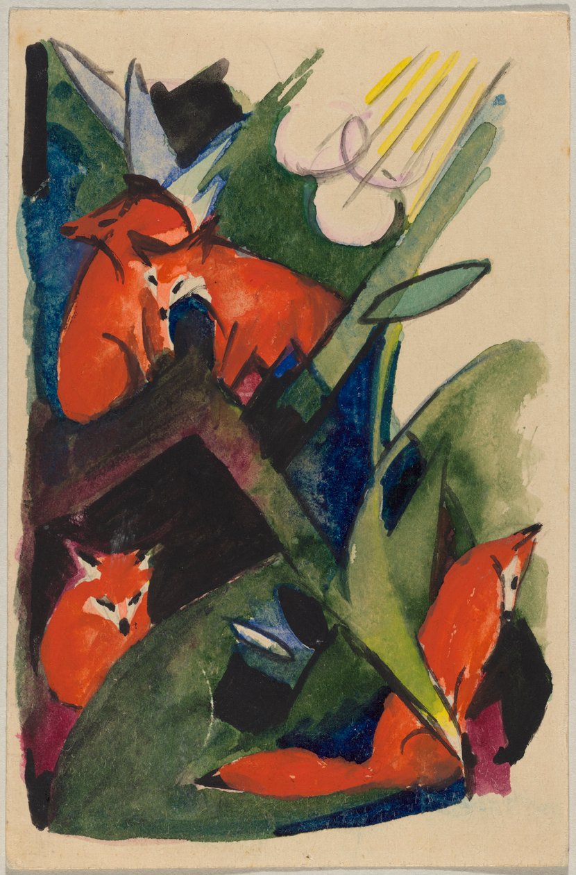 „Cztery lisy”, Franz Marc z Sindelsdorfu do Wassily
