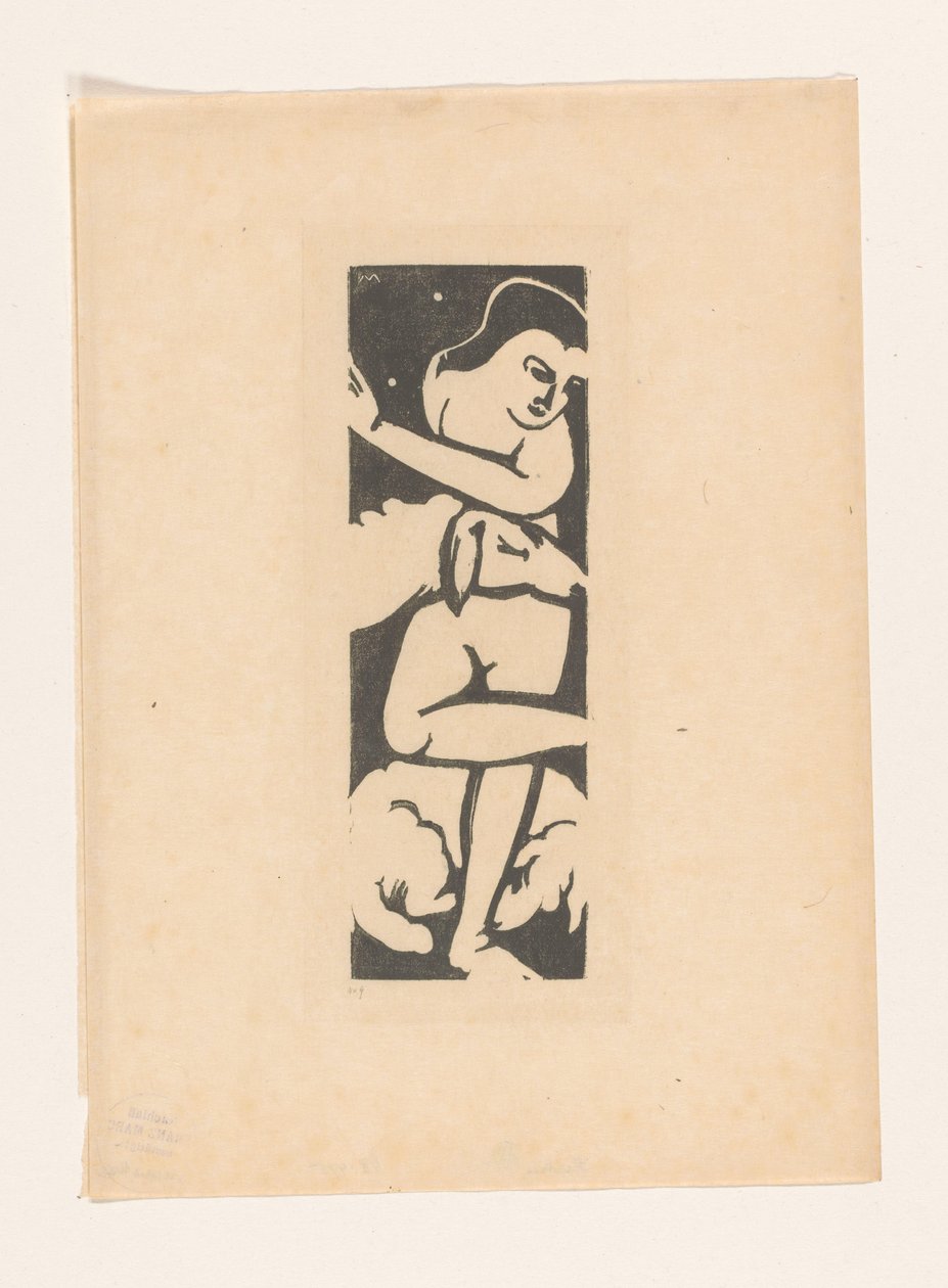 Kobieta z dwiema owcami autorstwa Franz Marc