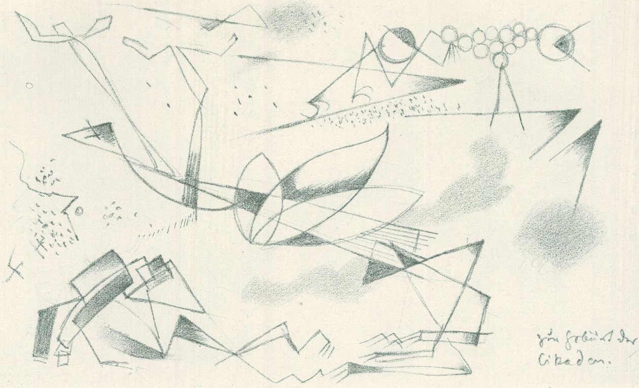 Narodziny cykad autorstwa Franz Marc