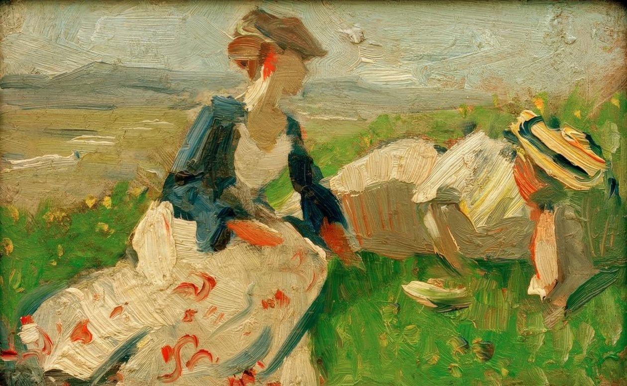 Dwie kobiety na górze autorstwa Franz Marc