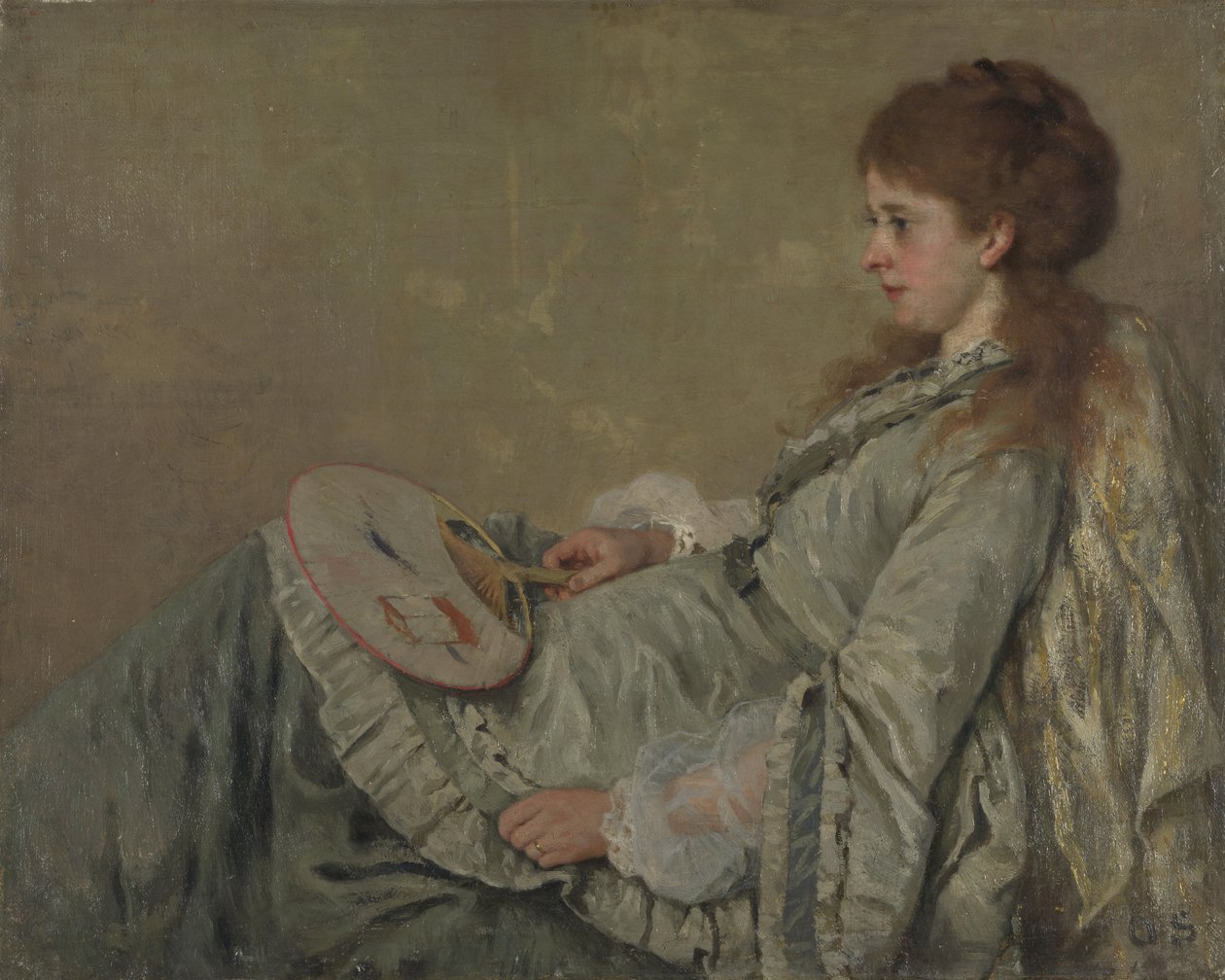 Portret żony artysty, 1872-1873 autorstwa Franz Otto Scholderer