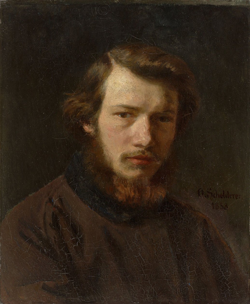 Autoportret w wieku 24 lat, 1858 r. autorstwa Franz Otto Scholderer