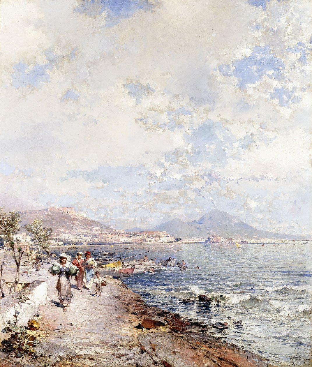Posilipo, Neapol, autorstwa Franz Richard Unterberger