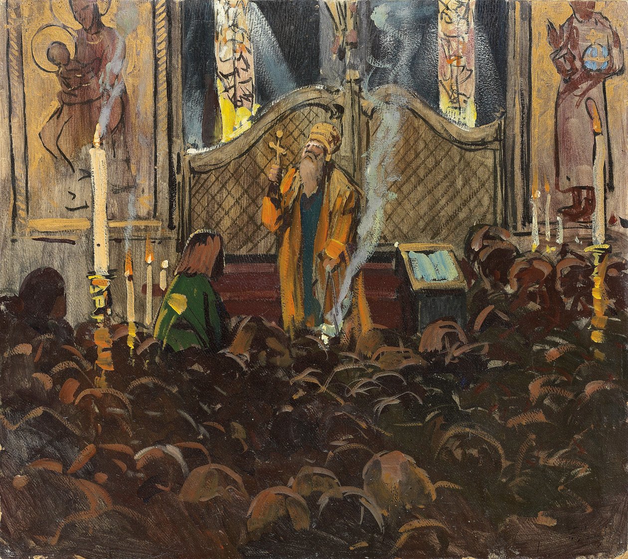 Msza prawosławna autorstwa Franz Roubaud