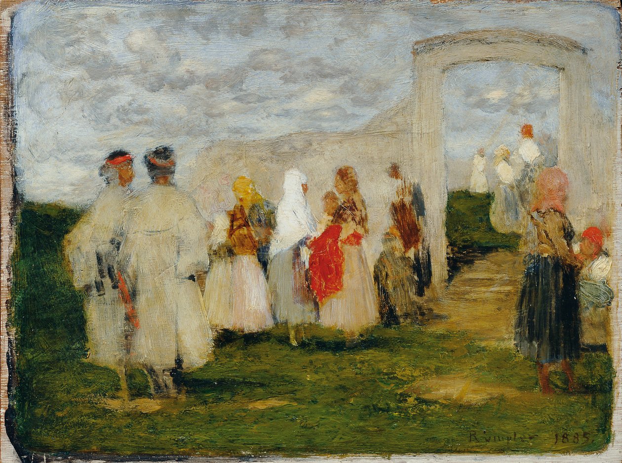 Chodzenie do kościoła w Lundenburg autorstwa Franz Rumpler