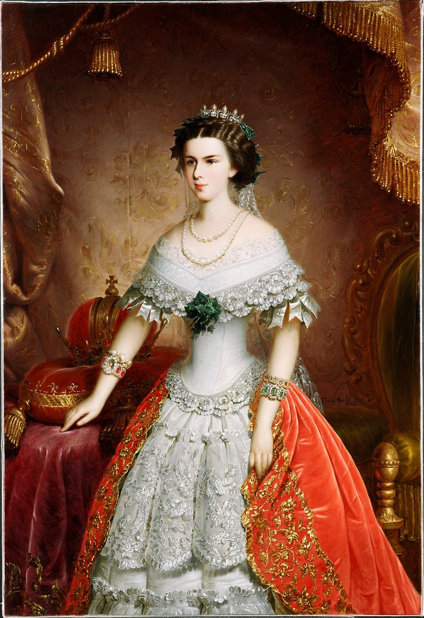 Portret Elżbiety Bawarskiej, 1856 autorstwa Franz Russ the Elder