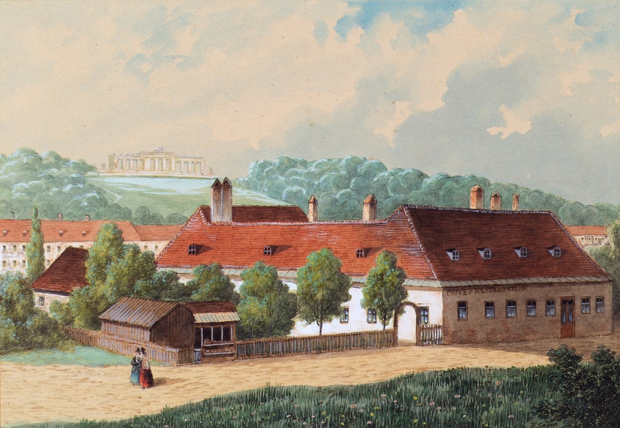 Kawiarnia-Restauracja "Czarna Kamizelka" w Wiedniu-Rudolfsheim autorstwa Franz Sager