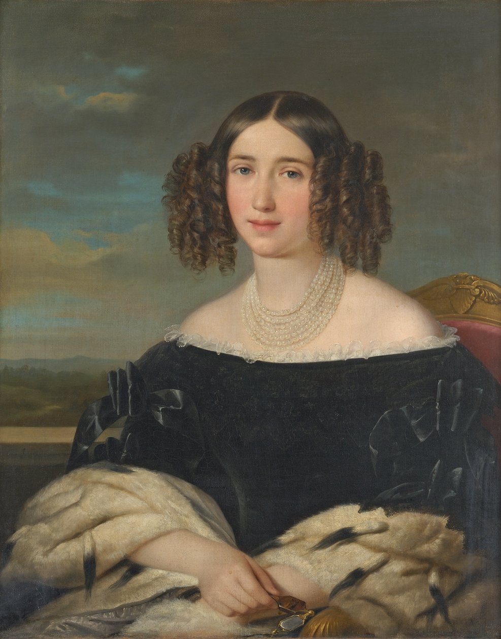 Hrabina Wilhelmine z Auersperg autorstwa Franz Schrotzberg