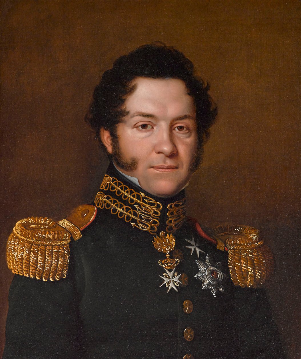 Portret Jean-Noé-Godefroy de Polier-Vernand 1782-1833, 1823. autorstwa Franz Seraph Stirnbrand