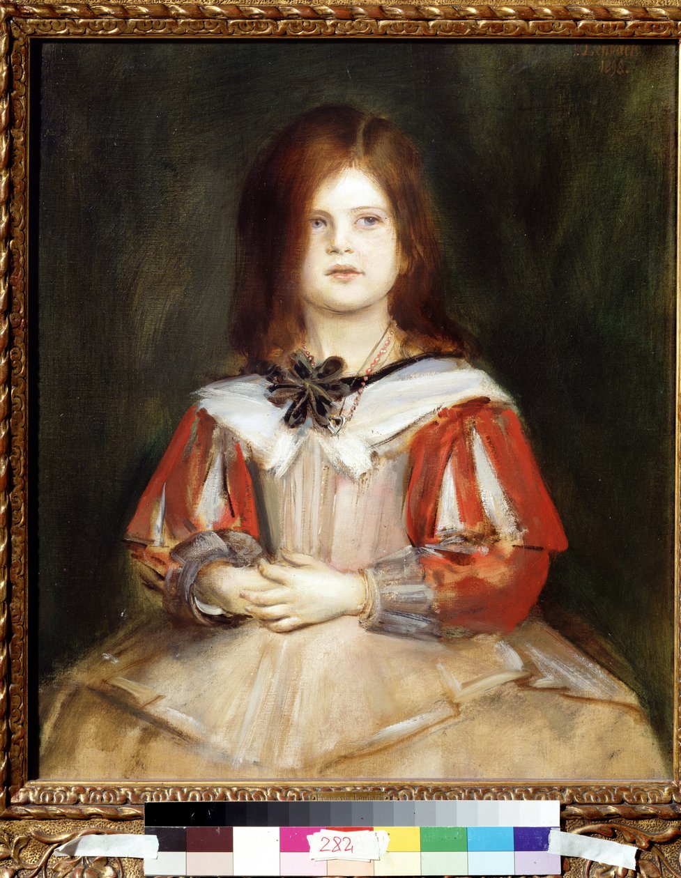 Portret Gabrielli Lenbach (córki malarza). Obraz Franza von Lenbacha (1836-1904) autorstwa Franz Seraph von Lenbach