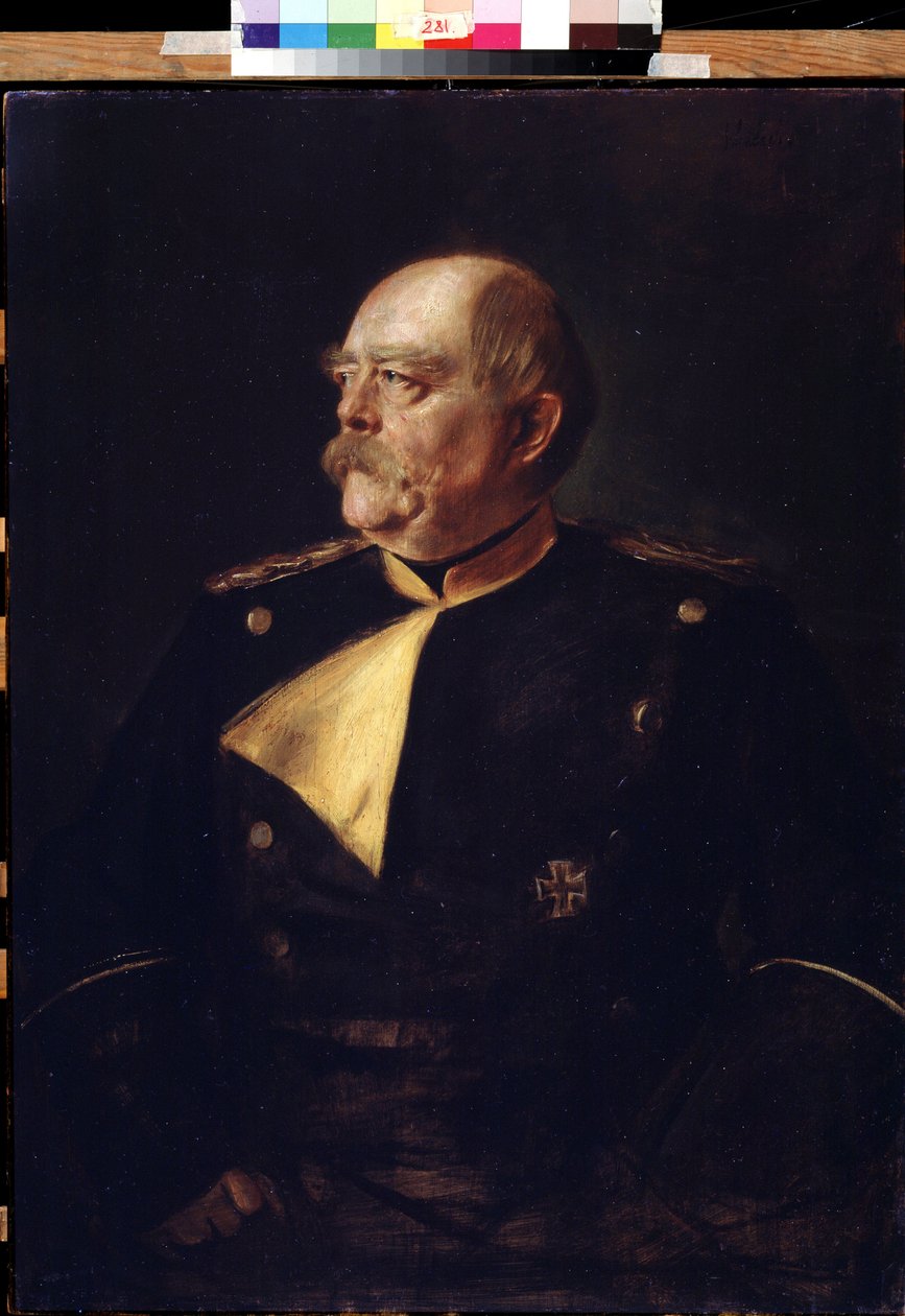 Portret kanclerza Otto von Bismarcka (1815-1898) w mundurze. Obraz Franza von Lenbacha (1836-1904). Muzeum Sztuk Pięknych im. Puszkina w Moskwie. autorstwa Franz Seraph von Lenbach
