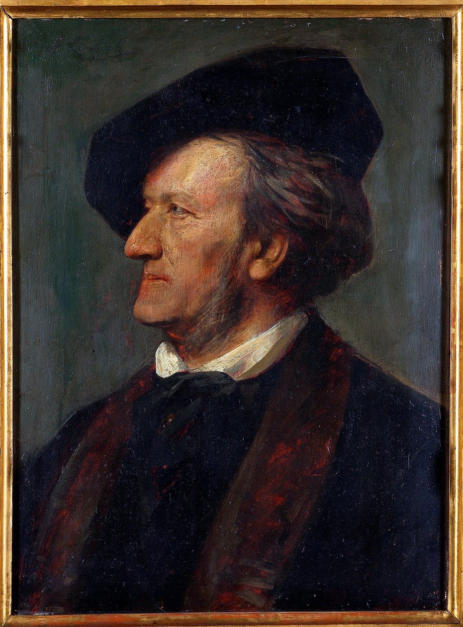 ""Portret kompozytora Richarda Wagnera"" (Portret kompozytora Richarda Wagnera (1813-1883)) Obraz Franza von Lenbacha (1836-1904) - 1871 - Olej na drewnie - Muzeum Ryszarda Wagnera, Bayreuth autorstwa Franz Seraph von Lenbach