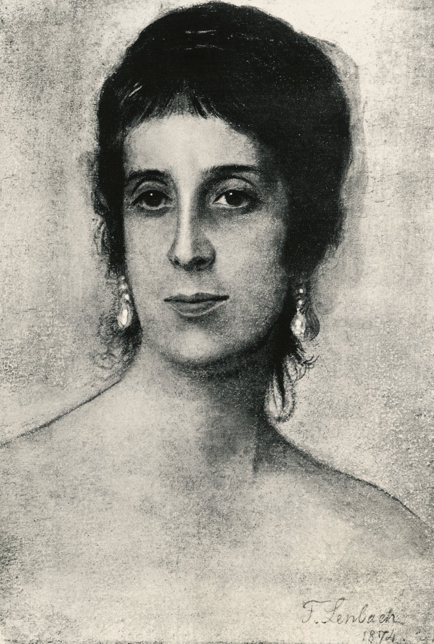 Portret Laury Acton (Neapol autorstwa Franz Seraph von Lenbach