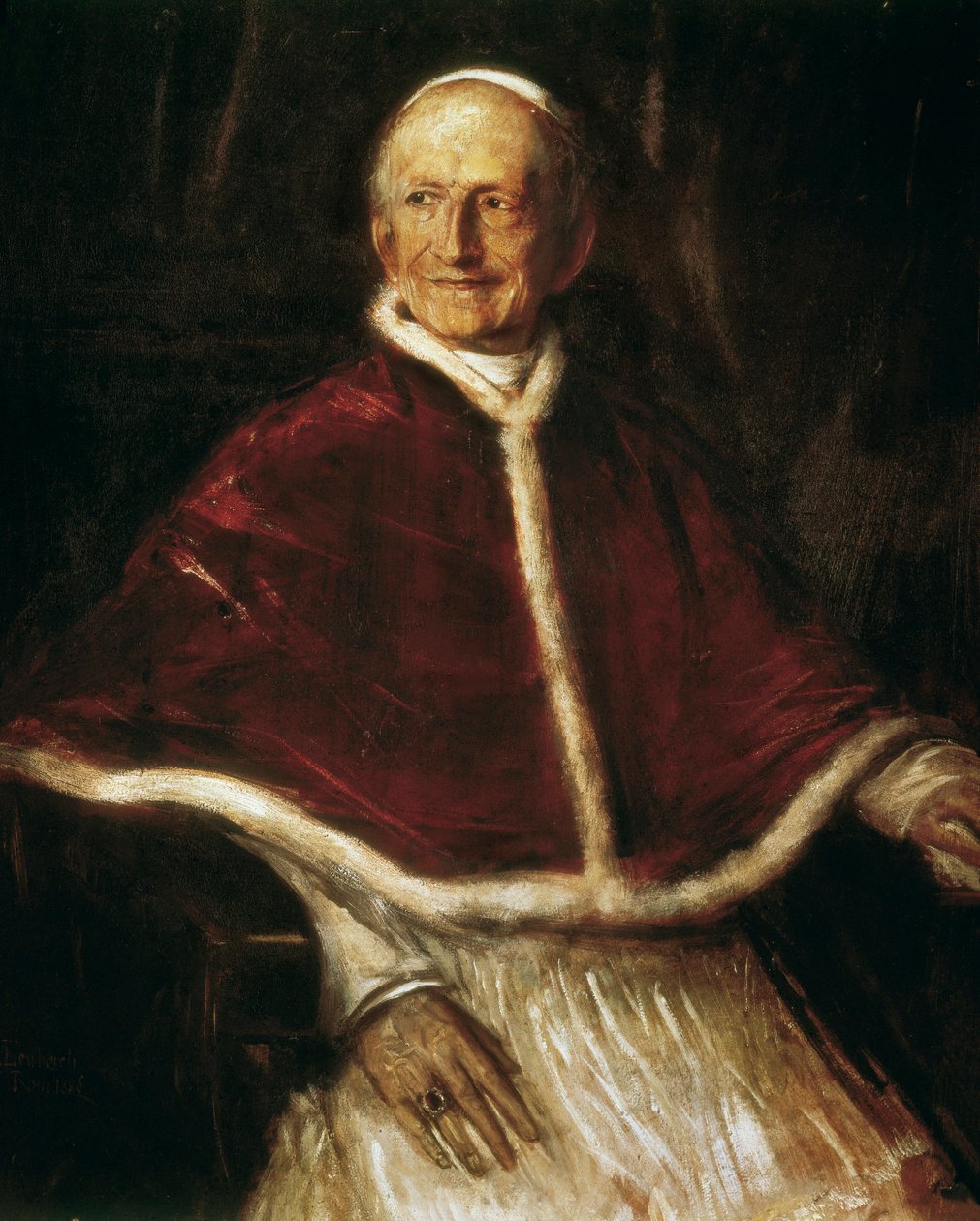 Portret papieża Leona XIII autorstwa Franz Seraph von Lenbach