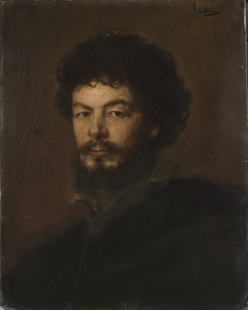 Portret architekta i rzeźbiarza Lorenza Gedona (1844-1883), autorstwa Lenbacha, Franza, von (1836-1904). Olej na tekturze. Wymiar: 59x47 cm. Muzeum Narodowe w Sztokholmie autorstwa Franz Seraph von Lenbach